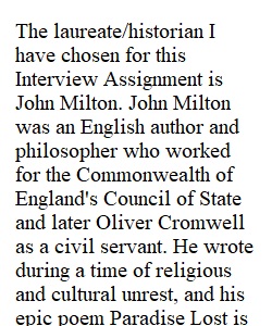 History Interview Assignment